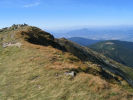 Widok z Chabeneca (1955 m) na Wielki Chocz (1611 m) i Pasmo Choczaskie (w prawo od niego)