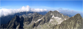 Panorama z omnicy (2634 m) w stron zachodni.